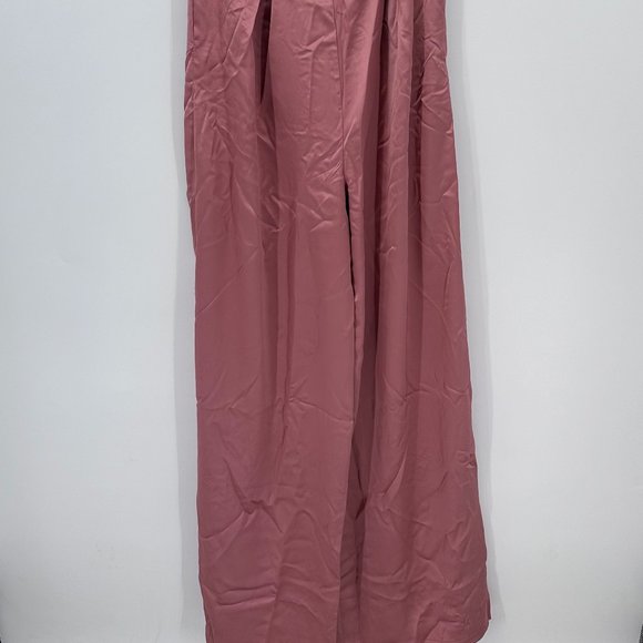 Women's First Distraction High Rise Satin Wide Leg Pants US 6 - Picture 2 of 6
